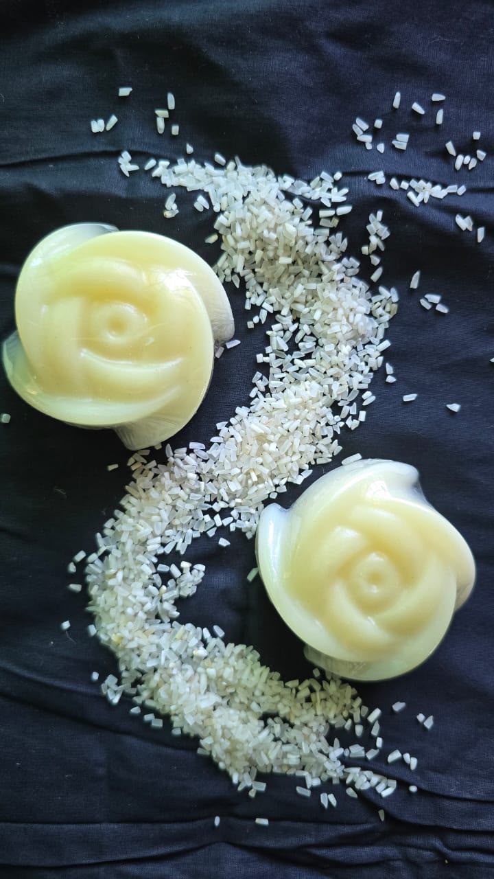 Goat Milk Glow Polish Handmade Soap (Rice)